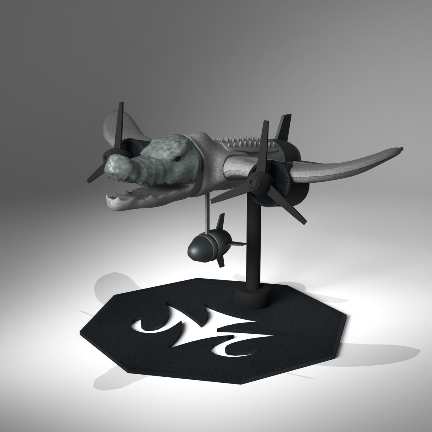 Bombardino Crocodilo Action Figure